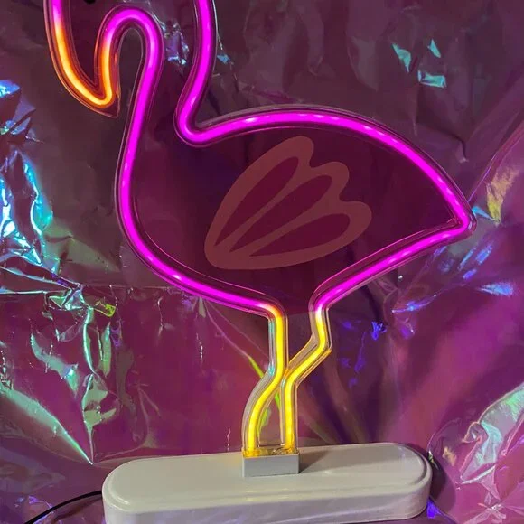 Faux Flamingo Neon Sign - Picture 2 of 3